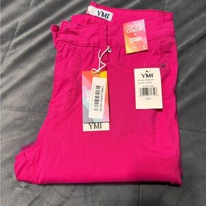 YMI Women's Skinny Pants in Vibrant Pink